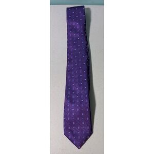 Tallia Purple & Blue Men's 100% Silk Tie Geometric